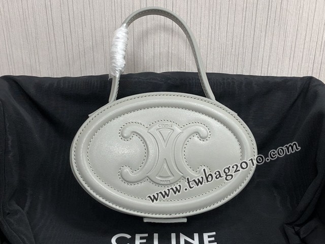 Celine專櫃2023新款手提月餅包 198613 賽琳時尚爆款橢圓形手拎女包 sldj2276